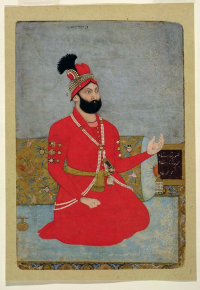 Portrait de Nadir Shah Afshar de Perse (1688-1747), 1700-25 - Mughal School